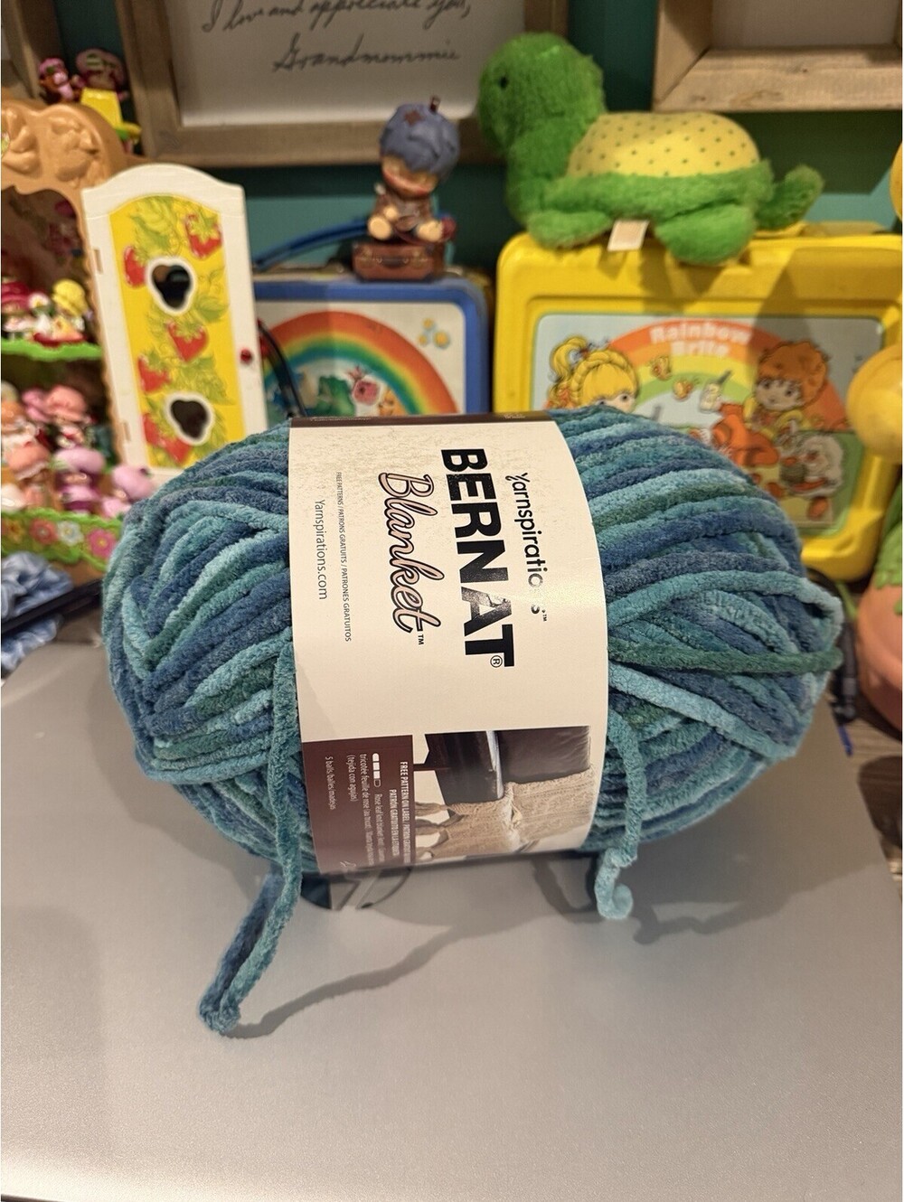 Bernat Blanket Tidepool Yarn Super bulky Teal